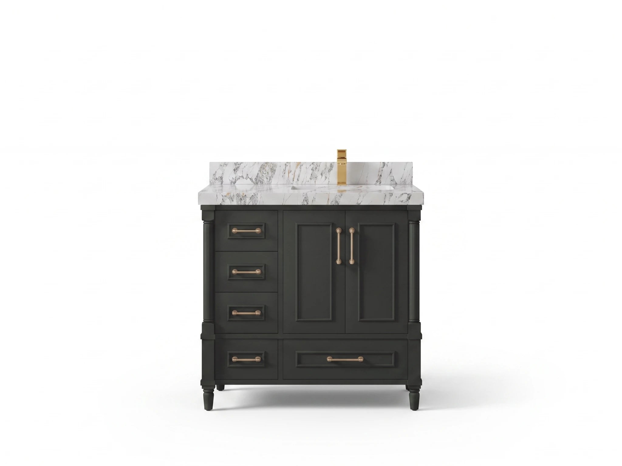 Aberdeen 36 in. W x 22 in. D Right Offset Sink Bathroom Vanity