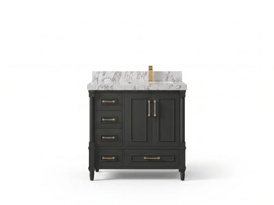 Aberdeen 36 in. W x 22 in. D Right Offset Sink Bathroom Vanity