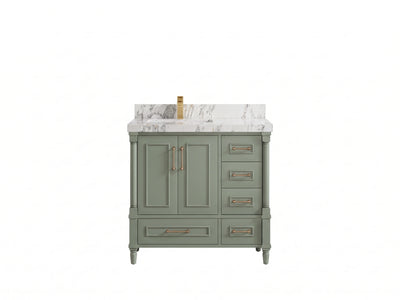 Aberdeen 36 in. W x 22 in. D Left Offset Sink Bathroom Vanity