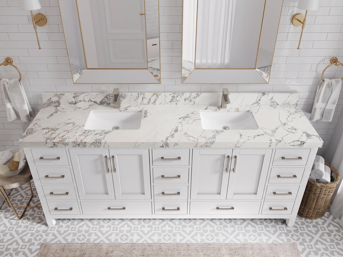 Malibu 84 in. W x 22 in. D Double Sink Bathroom Vanity
