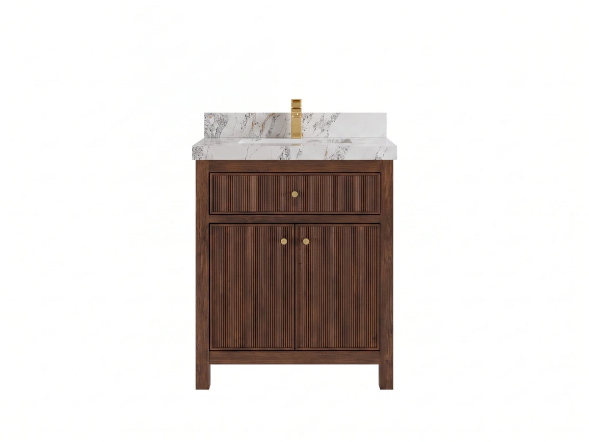 Sonoma Teak Wood 30 in. W x 22 in. D Single Sink Bathroom Vanity