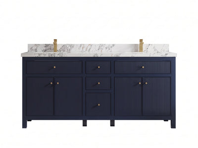 Sonoma 72 in W x 22 in D Free Standing Reeded Double Sink Bathroom Vanity