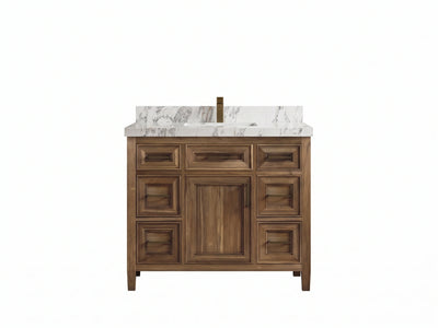 Santa Monica Teak Wood 42 in. W x 22 in. D Single Sink Bathroom Vanity