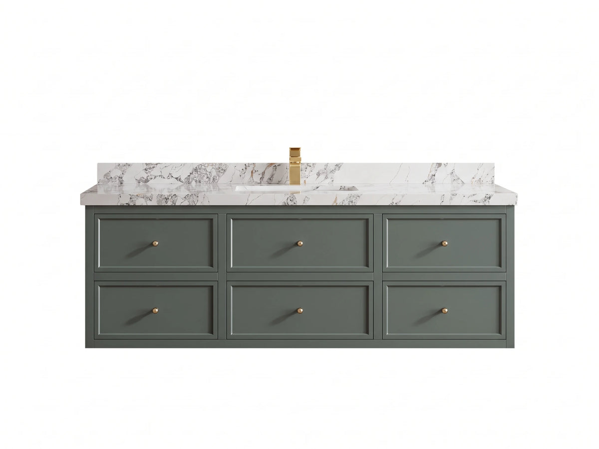 Roswell Floating 60 in. W x 22 in. D Single Sink Bathroom Vanity