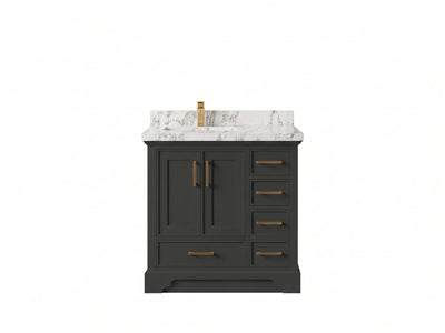 Charlotte 36 in. W x 22 in. D Left Offset Sink Bathroom Vanity