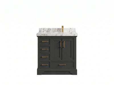 Charlotte 36 in. W x 22 in. D Right Offset Sink Bathroom Vanity