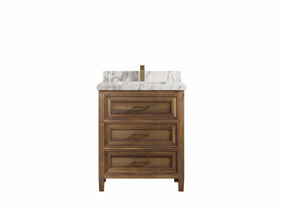 Santa Monica Teak Wood 30 in. W x 22 in. D Single Sink Bathroom Vanity