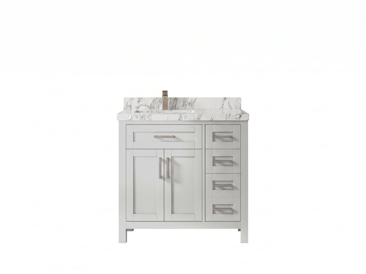 Cambridge 36 in. W x 22 in. D Left Offset Sink Bathroom Vanity