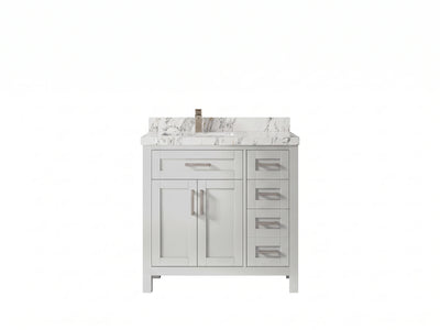 Cambridge 36 in. W x 22 in. D Left Offset Sink Bathroom Vanity