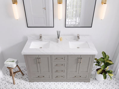 Boston 60 in. W x 22 in. D Double Sink Bathroom Vanity