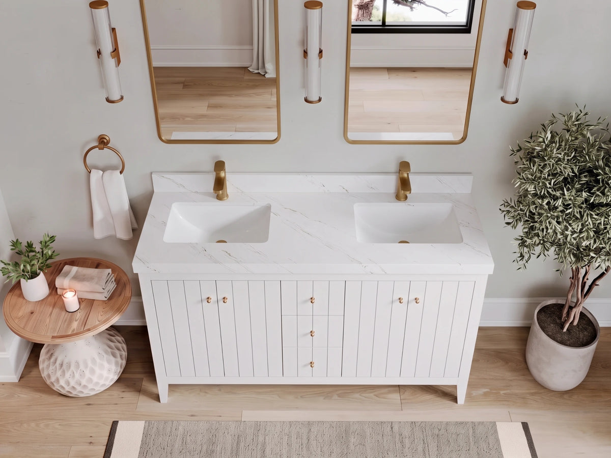 Atlanta 60 in. W x 22 in. D Double Sink Bathroom Vanity