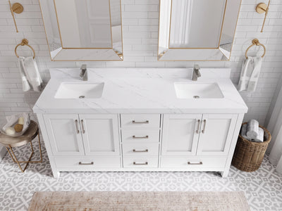 Malibu 72 in. W x 22 in. D Double Sink Bathroom Vanity