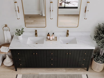 Atlanta 84 in. W x 22 in. D Double Sink Bathroom Vanity