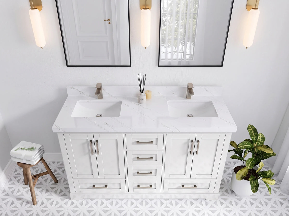 Boston 60 in. W x 22 in. D Double Sink Bathroom Vanity