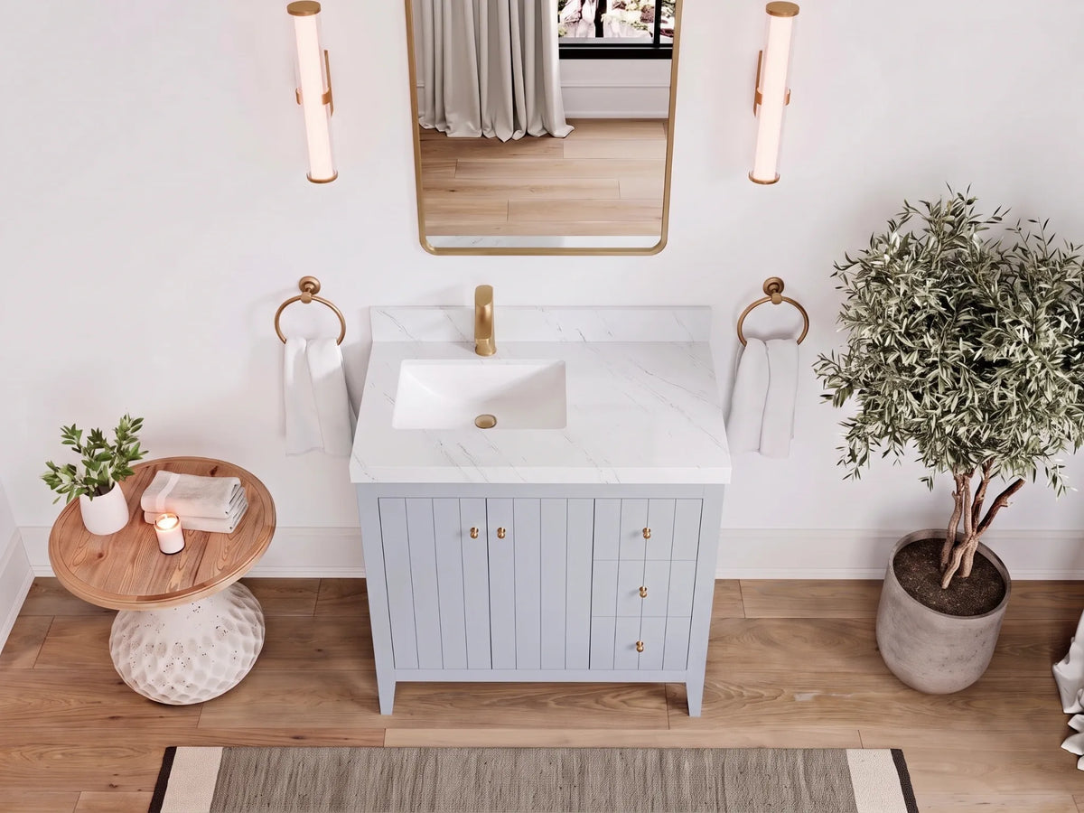 Atlanta 36 in. W x 22 in. D Left Offset Sink Bathroom Vanity