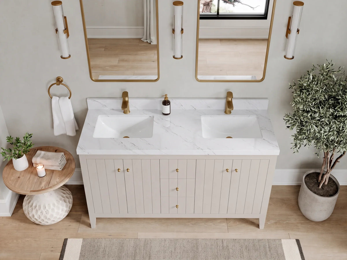 Atlanta 60 in. W x 22 in. D Double Sink Bathroom Vanity