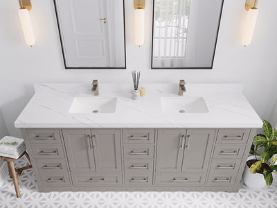 Boston 84 in. W x 22 in. D Double Sink Bathroom Vanity