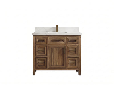 Santa Monica Teak Wood 42 in. W x 22 in. D Single Sink Bathroom Vanity