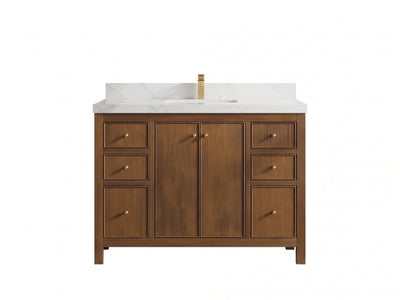 Chicago Teak 48 in. W x 22 in. D Single Sink Bathroom Vanity