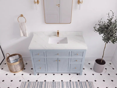 Sonoma 48 in W x 22 in D Free Standing Reeded Single Sink Bathroom Vanity