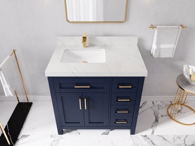 Cambridge 36 in. W x 22 in. D Left Offset Sink Bathroom Vanity