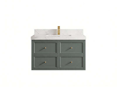 Roswell Floating 36 in. W x 22 in. D Center Sink Bathroom Vanity
