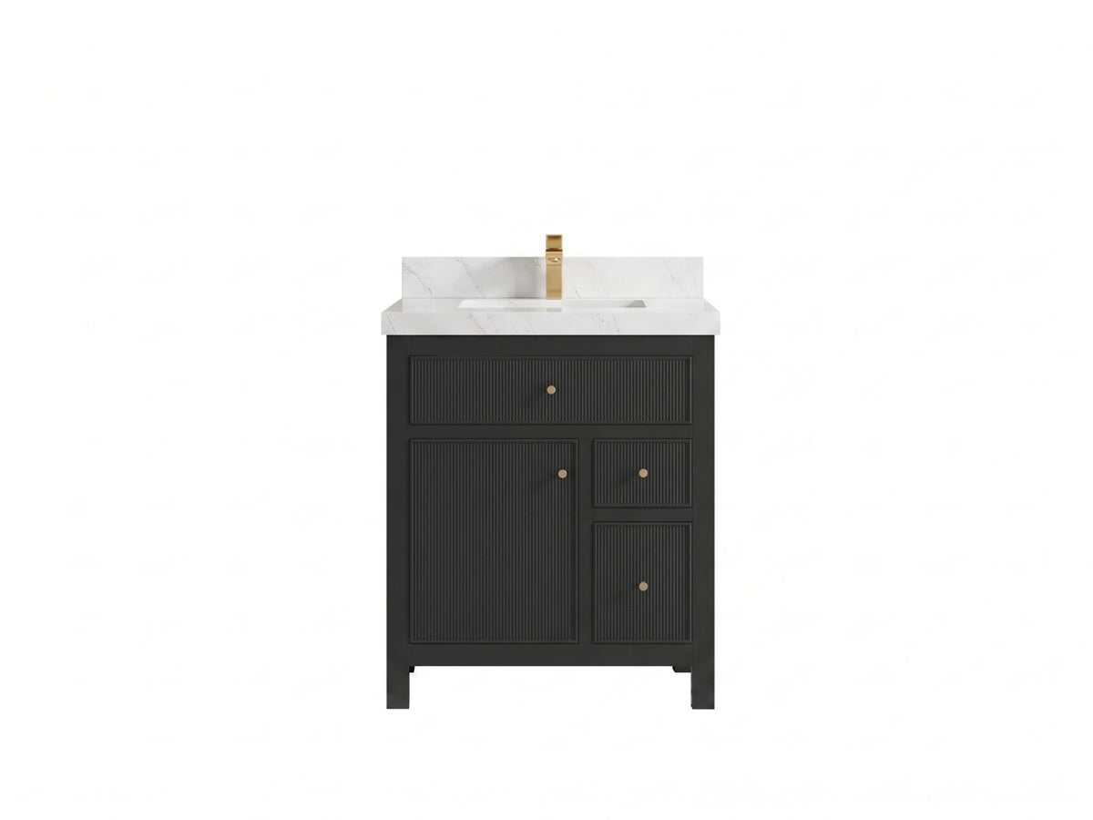 Sonoma 30 in W x 22 in D Reeded Free Standing Single Sink Bathroom Vanity