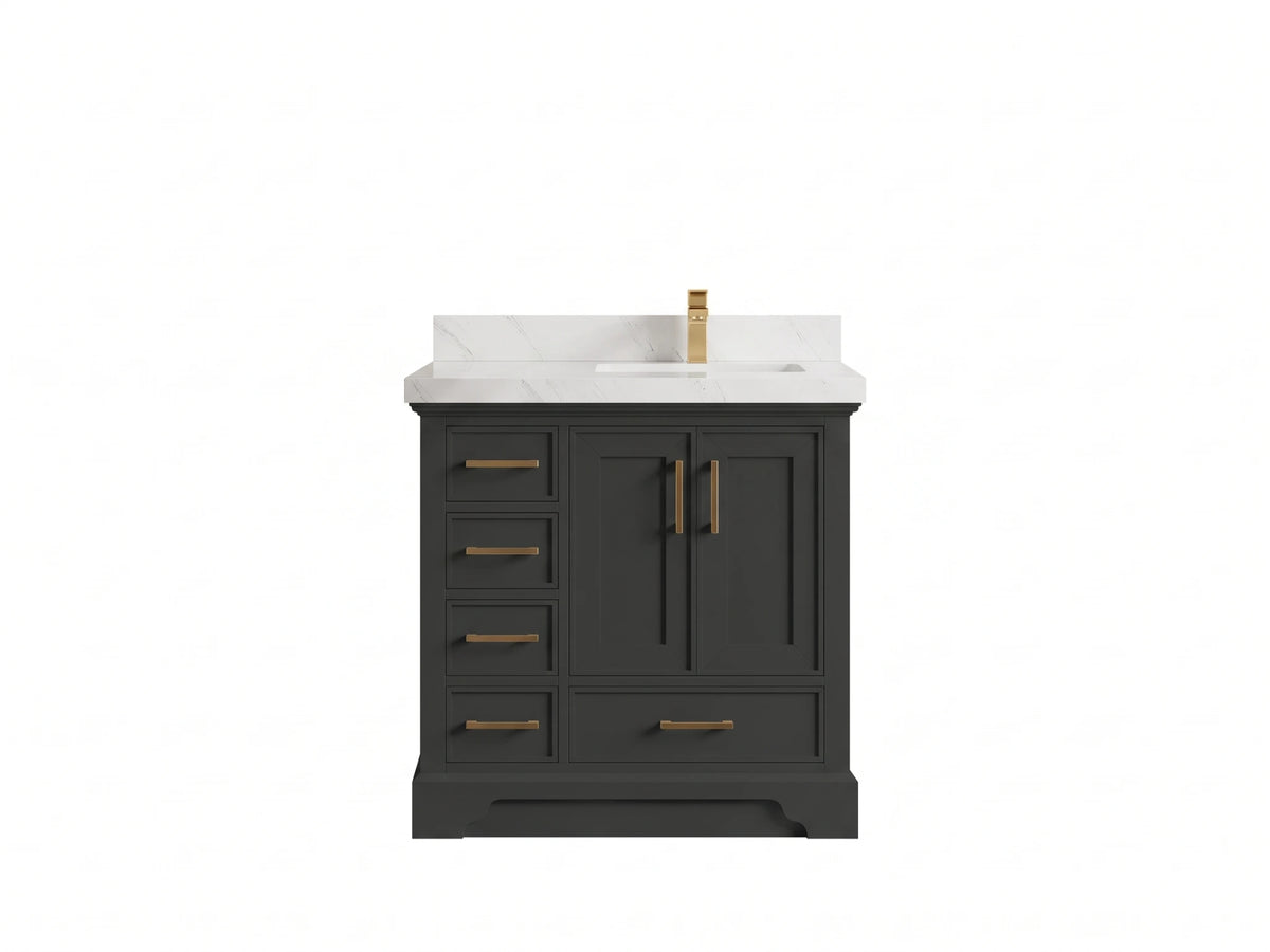 Charlotte 36 in. W x 22 in. D Right Offset Sink Bathroom Vanity