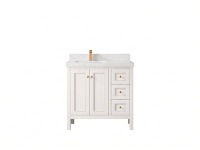 Nashville 36 in. W x 22 in. D Left Offset Sink Bathroom Vanity