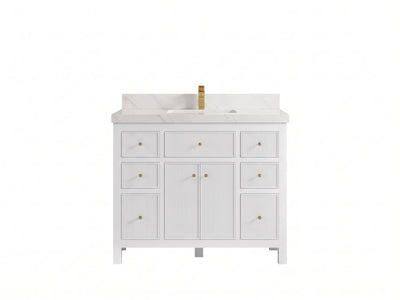 Sonoma 42 in W x 22 in D Free Standing Reeded Single Sink Bathroom Vanity
