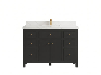 Sonoma 48 in W x 22 in D Free Standing Reeded Single Sink Bathroom Vanity