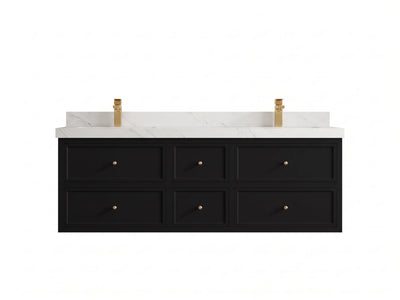 Roswell Floating 60 in. W x 22 in. D Double Sink Bathroom Vanity