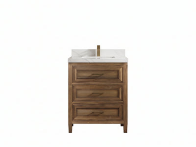 Santa Monica Teak Wood 30 in. W x 22 in. D Single Sink Bathroom Vanity