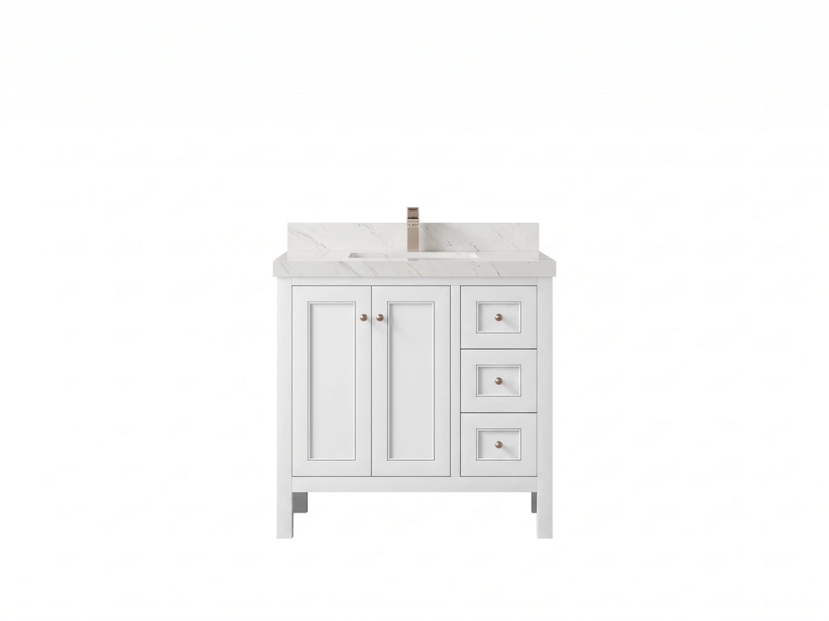 Nashville 36 in. W x 22 in. D Left Offset Sink Bathroom Vanity