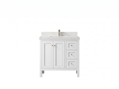 Nashville 36 in. W x 22 in. D Left Offset Sink Bathroom Vanity