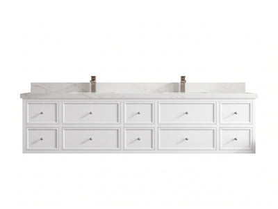Roswell Floating 84 in. W x 22 in. D Double Sink Bathroom Vanity