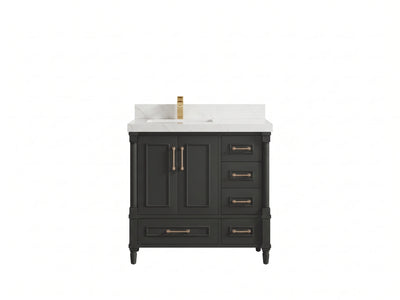 Aberdeen 36 in. W x 22 in. D Left Offset Sink Bathroom Vanity