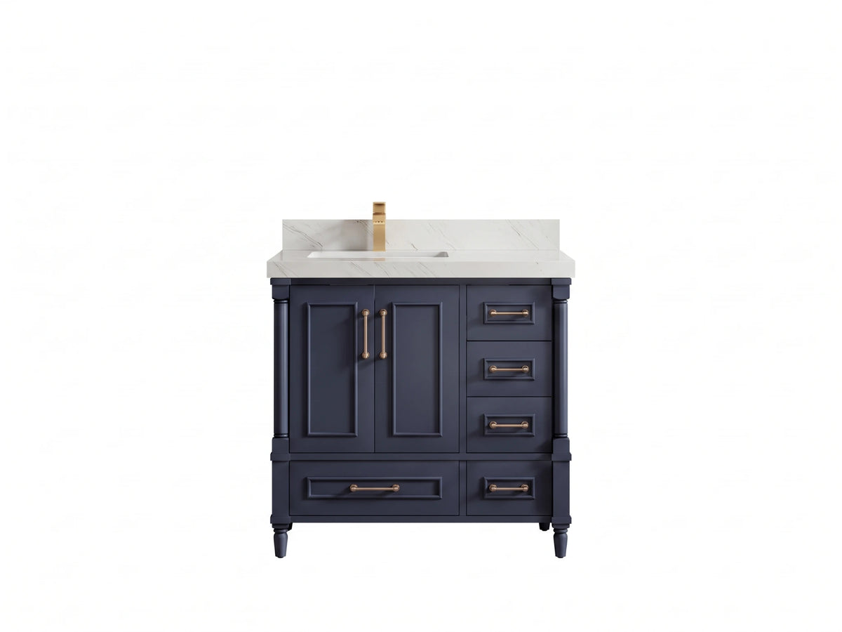 Aberdeen 36 in. W x 22 in. D Left Offset Sink Bathroom Vanity