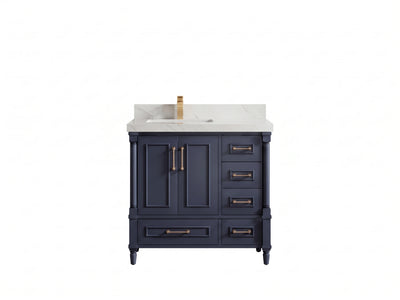 Aberdeen 36 in. W x 22 in. D Left Offset Sink Bathroom Vanity