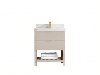 Catalina 30 in W x 22 in D Free Standing Reeded Single Sink Bathroom Vanity