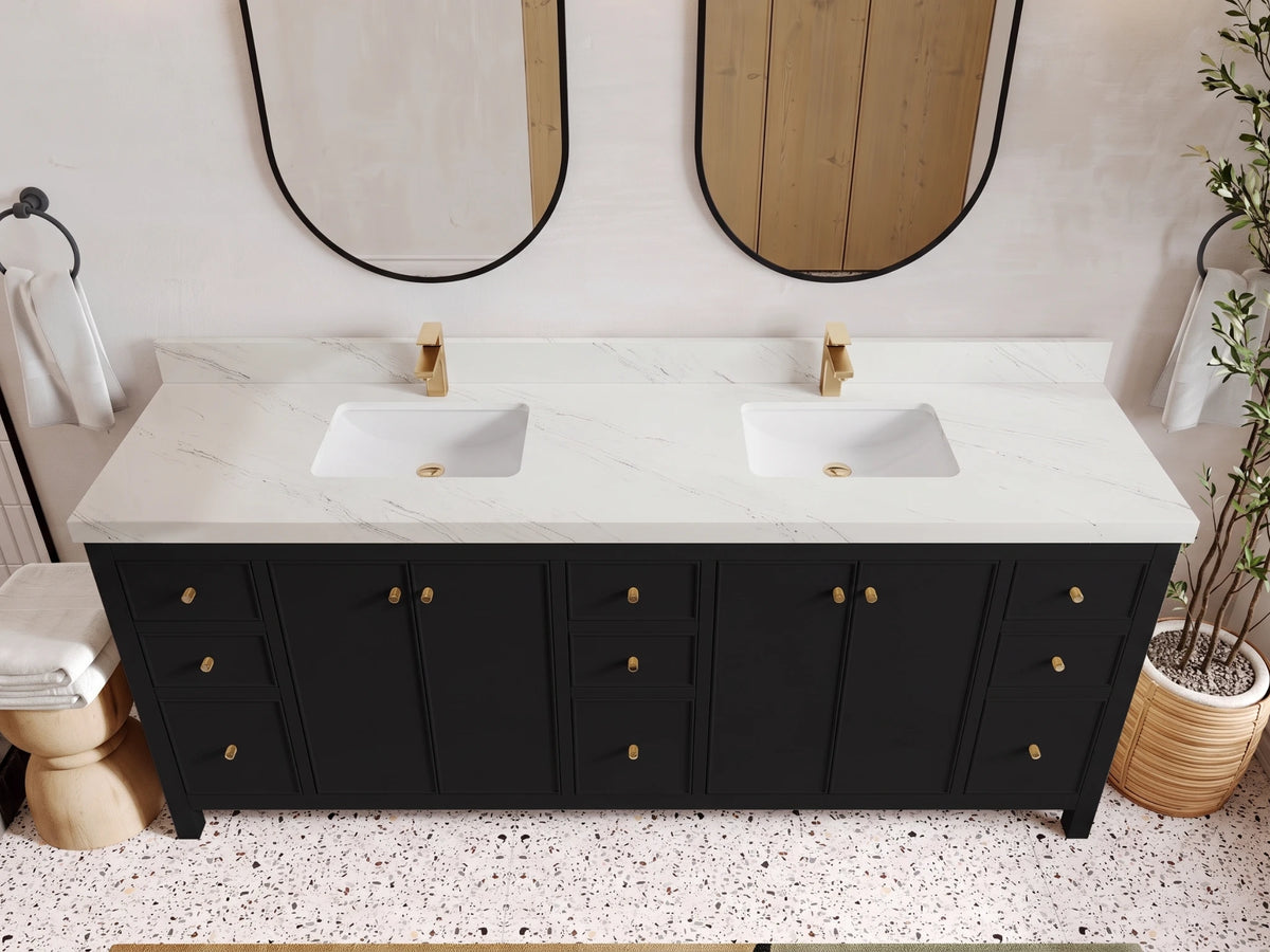 Chicago 84 in. W x 22 in. D Double Sink Bathroom Vanity