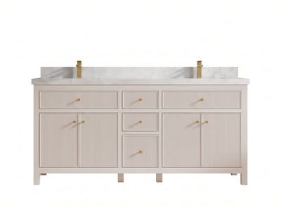 Sonoma 72 in W x 22 in D Free Standing Reeded Double Sink Bathroom Vanity
