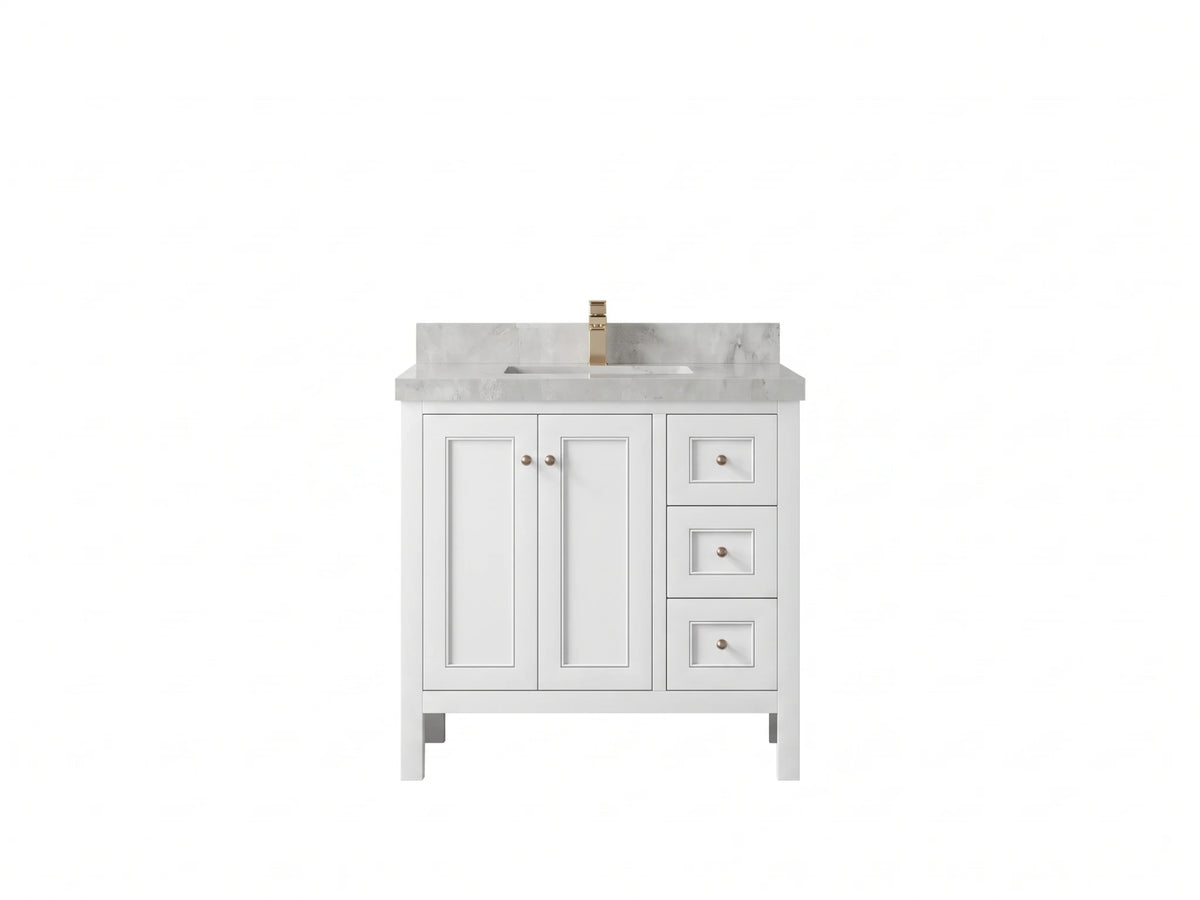 Nashville 36 in. W x 22 in. D Left Offset Sink Bathroom Vanity