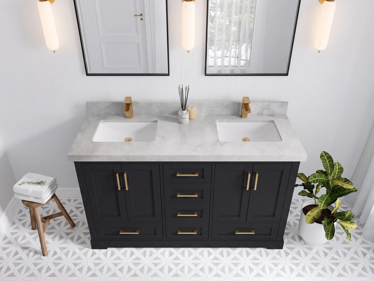 Boston 60 in. W x 22 in. D Double Sink Bathroom Vanity