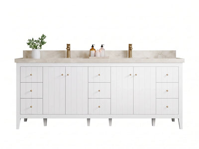 Atlanta 84 in. W x 22 in. D Double Sink Bathroom Vanity