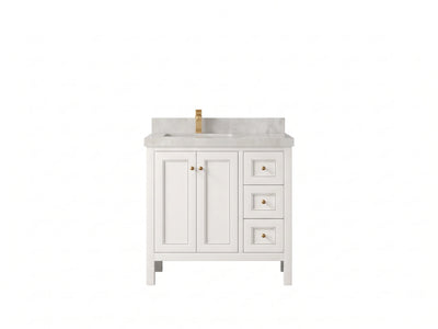 Nashville 36 in. W x 22 in. D Left Offset Sink Bathroom Vanity