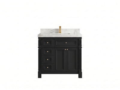 Paris 36 in. W x 22 in. D Center Sink Bathroom Vanity