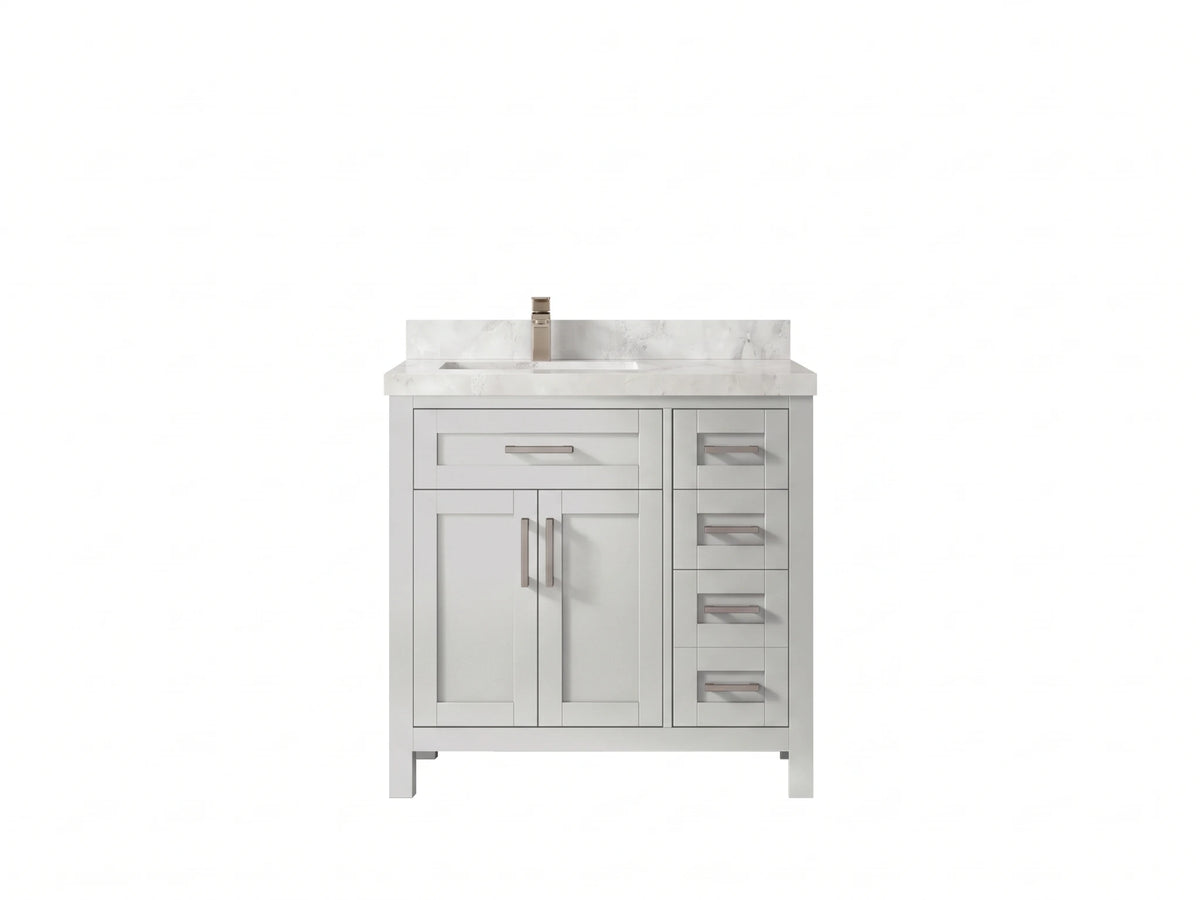 Cambridge 36 in. W x 22 in. D Left Offset Sink Bathroom Vanity