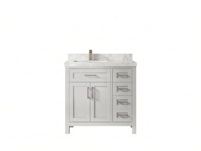 Cambridge 36 in. W x 22 in. D Left Offset Sink Bathroom Vanity