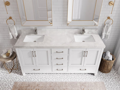 Malibu 72 in. W x 22 in. D Double Sink Bathroom Vanity